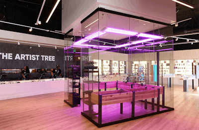 The Artist Tree's West Hollywood and Fresno dispensaries have interactive clone rooms, where visitors can view and interact with plants in various stages of growth. The company sells teenagers, heartlets, seedlings and feminized seeds from various nurseries.