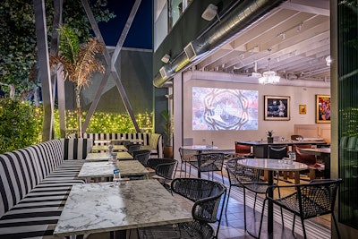 The Artist Tree's cannabis consumption lounge and patio at its West Hollywood location.