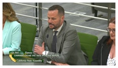 California Assemblymember Matt Haney, D-San Francisco, testifies on legislation to repeal the state’s cannabis excise tax increase during the Business and Professions Committee hearing on April 22.