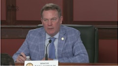 Pennsylvania Sen. Dan Laughlin, R-Erie, explains why he opposes House Democrats' adult-use legalization bill before the Senate Law and Justice Committee's vote to kill it on May 13.