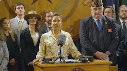 Cynthia Cabrera, president of the Texas Hemp Business Council, addresses the media during a June 2 press conference held at the Texas Capitol.
