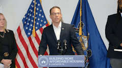 Pennsylvania Gov. Josh Shapiro talks about legalizing adult-use cannabis through the state budget during his June 18 visit to the Lancaster City Housing Authority.