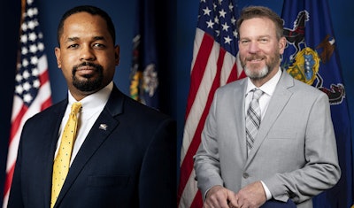 Pennsylvania state Sens. Sharif Street (left) and Dan Laughlin.