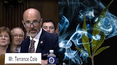 Terry Cole, Trump’s nominee to lead the DEA, testifies during his Senate Judiciary Committee confirmation hearing on April 30.