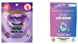 Cartoons or colorful illustrations on cannabis products that might be associated with children’s products, according to the California State Auditor.