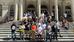 Dispensary owners and local policymakers rallied on Aug. 8 at the steps of New York City Hall