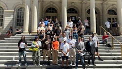 Dispensary owners and local policymakers rallied on Aug. 8 at the steps of New York City Hall