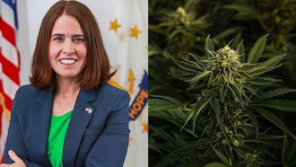 Rhode Island Cannabis Control Commission Chair Kim Ahern stepped down.