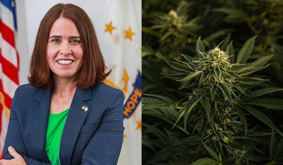 Rhode Island Cannabis Control Commission Chair Kim Ahern stepped down.
