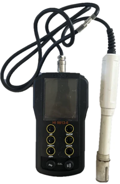 Figure 1: A pH and EC meter can be utilized to diagnose multiple in-house plant nutrition problems and can be obtained for a relatively low cost.
