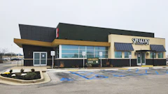 The exterior of Speakeasy Dispensary Lexington, located in the former Frisch’s Big Boy building in Hamburg.