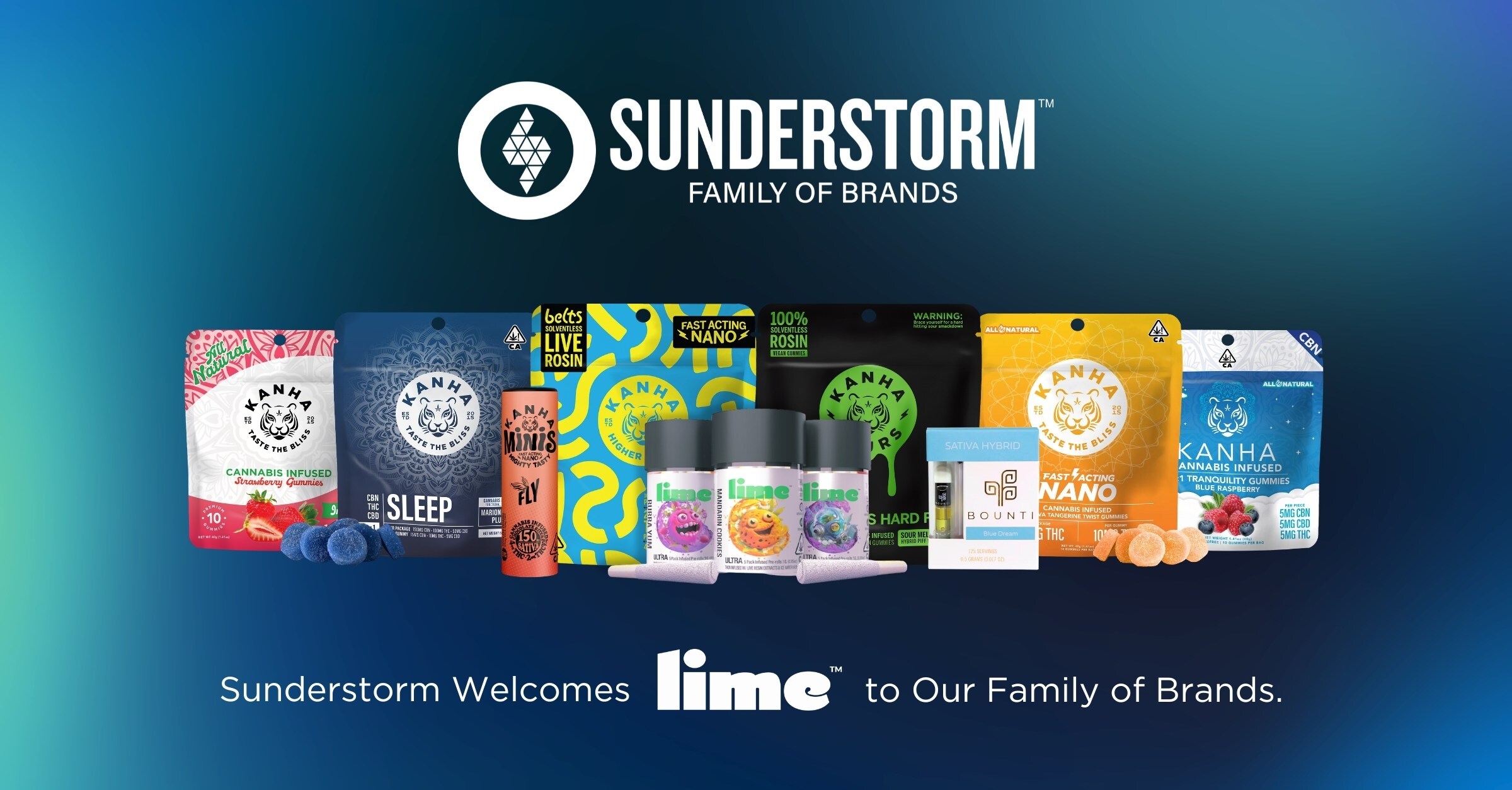 Strategic growth in action: Lime joins Sunderstorm, expanding their house of brands into the pre-roll category.