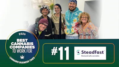 Halloween at the Steadfast Labs office. (Left to right): CEO Avi Zallen, Lab Director Romi Warra, Lab Director Meghann Murray, Sales Manager Bryan Pina, Facilities Manager Rose Bertolini
