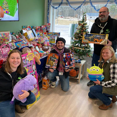 GraniteLeaf Cannabis team members supporting the company's annual Toy Drive.