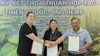 IND HEMP CEO Morgan Tweet, Thien Phuoc Owner Ms Thuy, and Summit International Trade owner Thanh HU celebrate the signing of a memorandum of understanding, outlining a farm-to-fashion hemp fiber textile supply chain collaboration with U.S.-grown hemp fiber supplying the Vietnamese textile industry.