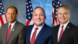 U.S. House Reps. Andy Barr, R-Ky., (from left), Russell Fry, R-S.C., and James Comer, R-Ky.