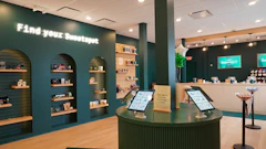 The sales floor at Sweetspot Hamilton features product display arches, self-service kiosks, designed to make the shopping experience feel approachable and intuitive.
