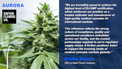 Aurora Cannabis Inc Safari Flower Company A Wholly Owned Subsi