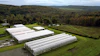 Aerial view of Nanticoke Gardens' cannabis greenhouse facility in Endicott, N.Y.