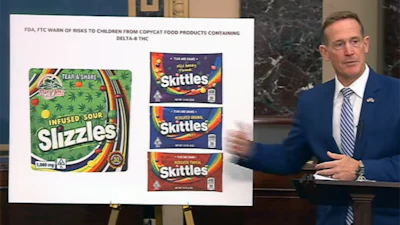 U.S. Sen. Ted Budd, R-N.C., speaking in support of his amendment on Aug. 5 on the Senate floor.