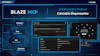 BLAZE MCP Model Context Protocol interface for cannabis dispensaries with workflow diagram and analytics dashboard