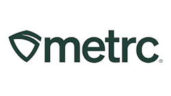 METRC logo featuring a shield icon and dark teal wordmark text