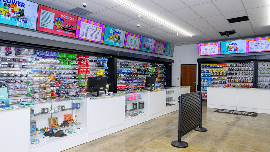 Interior sales floor of the dispensary in San Jose, Calif.