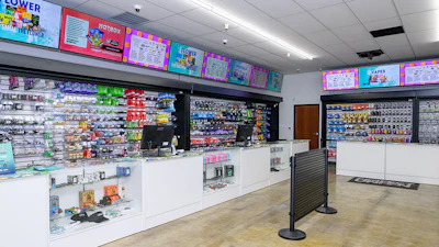 Interior sales floor of the dispensary in San Jose, Calif.