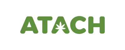 ATTACH brand logo with green text and white leaf icon