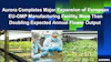 Aurora manufacturing facility workers in cleanroom attire examining cannabis plants during EU-GMP facility expansion