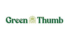 Green Thumb logo with agricultural sun icon