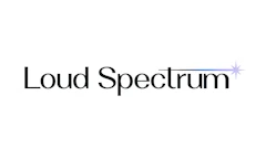 Loud Spectrum logo with black text and blue-purple star accent