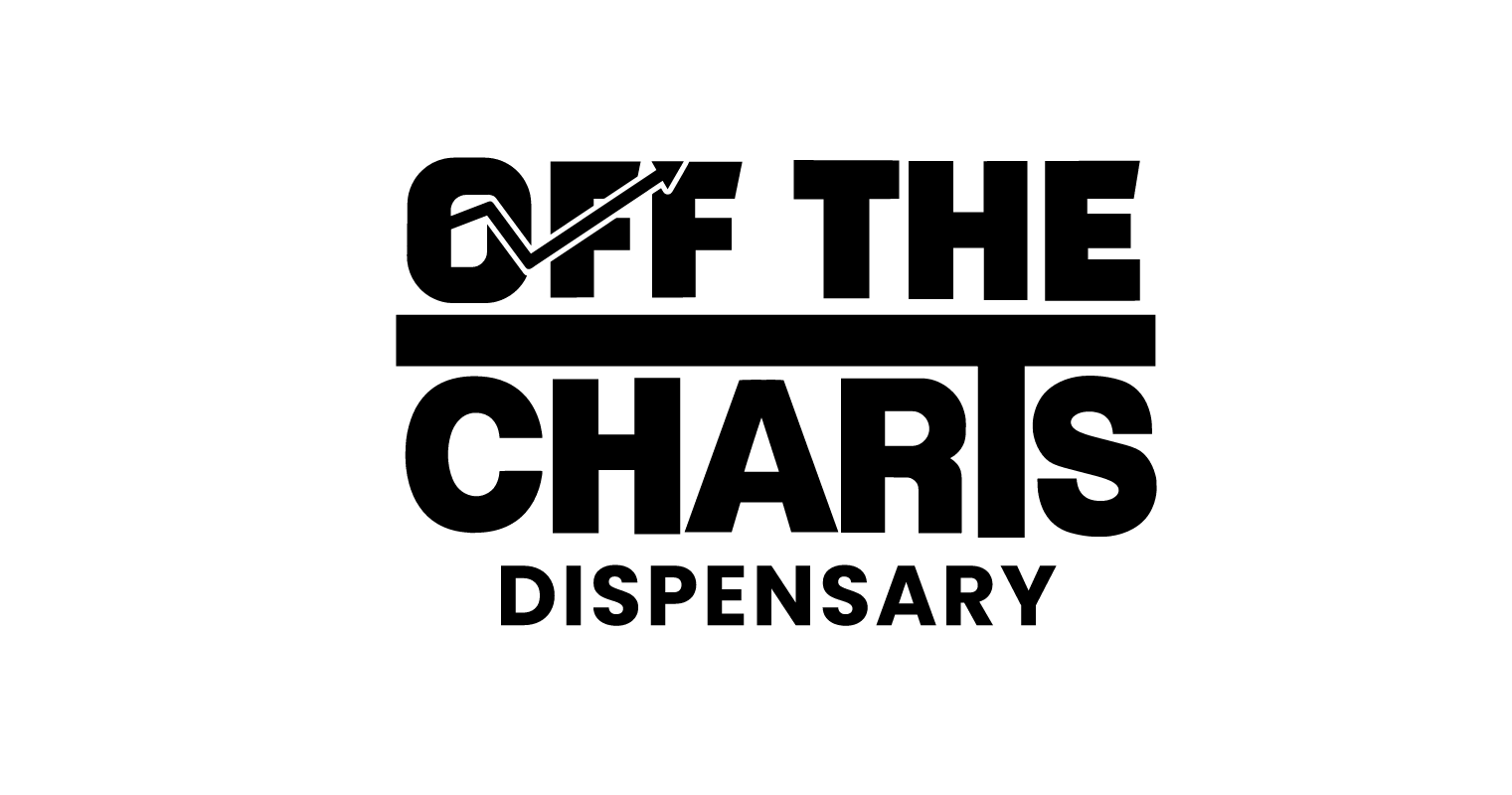 Off The Charis Dispensary logo with checkmark icon and bold black text