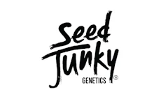 Seed Junky Genetics logo with black brushstroke lettering and registered trademark symbol