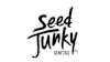 Seed Junky Genetics logo with black brushstroke lettering and registered trademark symbol