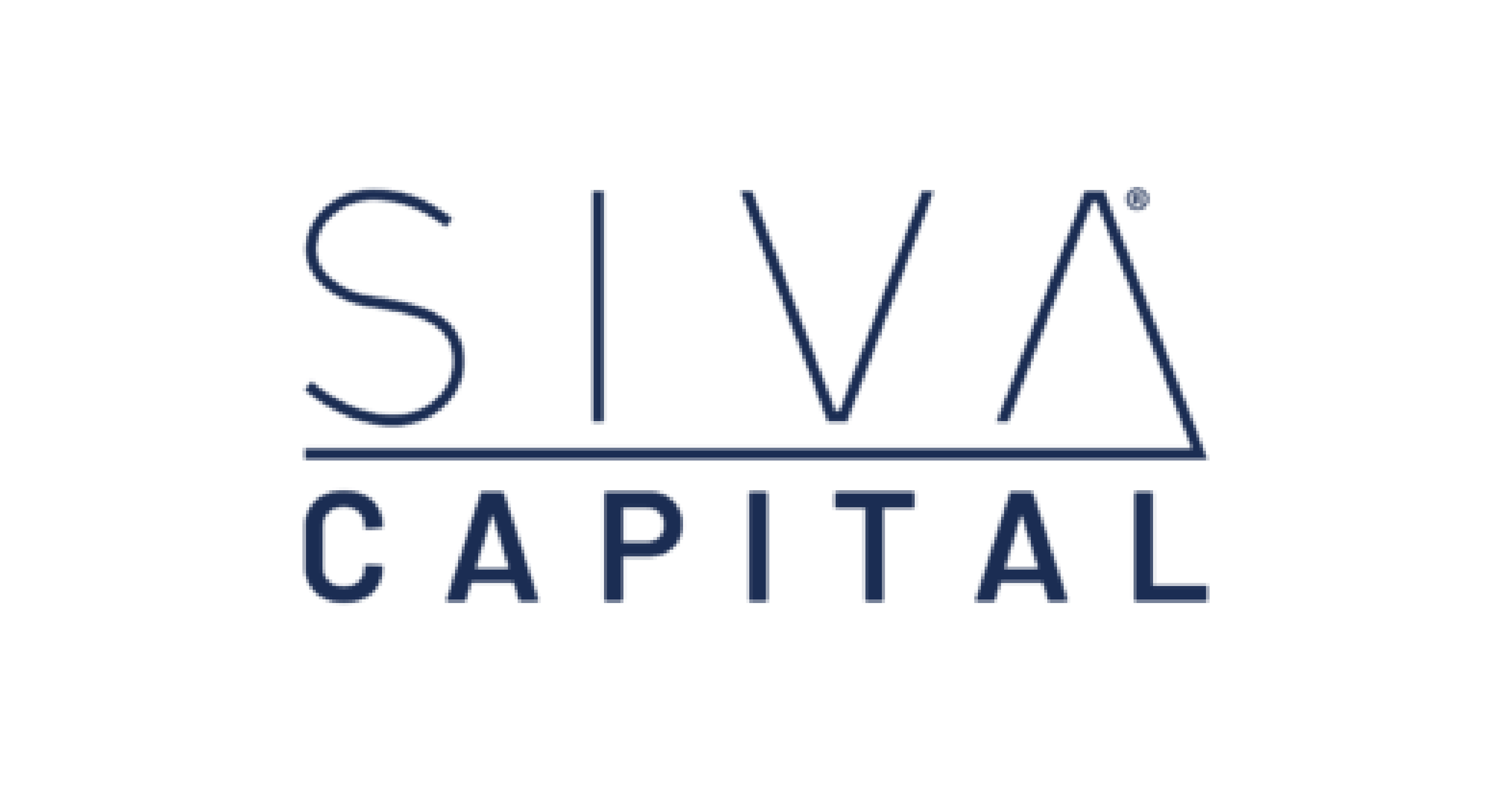 SIVA Capital logo featuring navy blue text with geometric triangle symbol