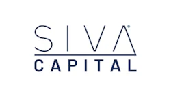 SIVA Capital logo featuring navy blue text with geometric triangle symbol