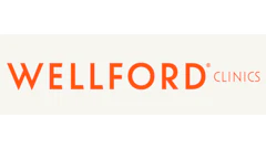 Wellford Clinics logo in bright orange text